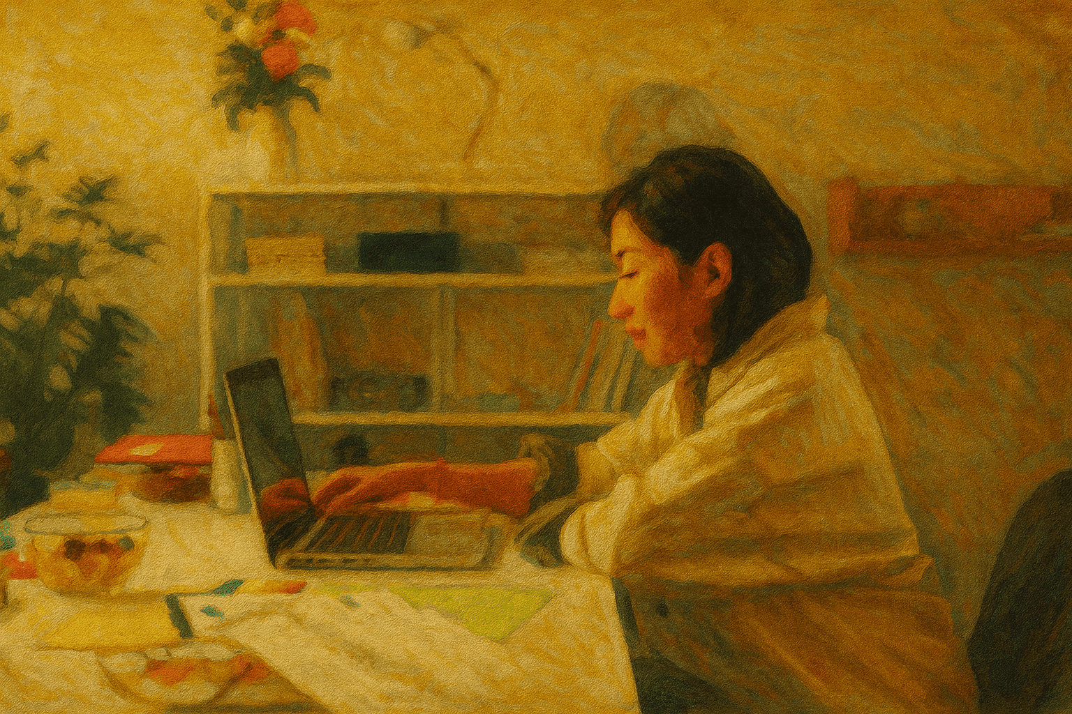 Expert working on AI project